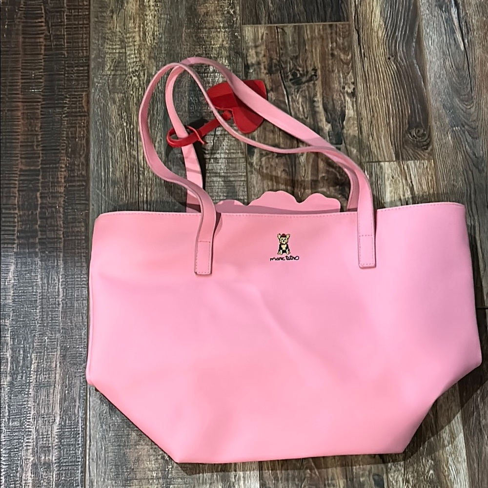 Marc Tetro Pink Tote Bag with Dog Print - Picture 5 of 12